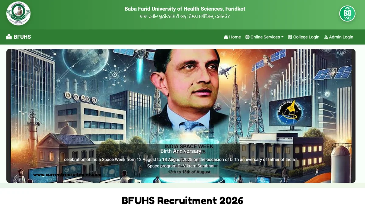 BFUHS Recruitment 2026